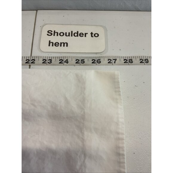 COS womens size S white tunic shirt top EU 38 Crisp poplin 3/4 slv Ruffle trim - Picture 4 of 7